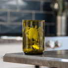 Twice Around Repurposed 12oz Amber Woodland Pine Tumbler by Rolf Glass