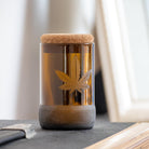 Rolf Glass Twice Around Go Green! 3.5in Stash Jar & Cork Stopper is green!
