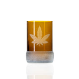 Rolf Glass Twice Around Go Green! 3.5in Stash Jar & Cork Stopper no stopper