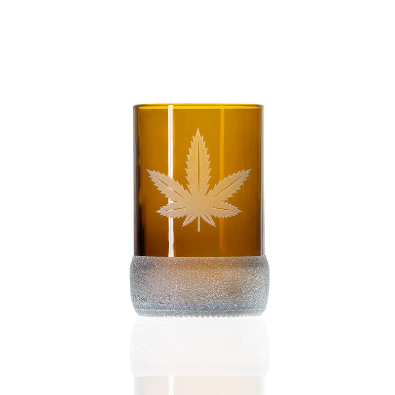 Rolf Glass Twice Around Go Green! 3.5in Stash Jar & Cork Stopper no stopper