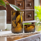 Rolf Glass Twice Around Citrus Garden Mocha 13oz Pitcher and 2" sipper glasses set of 3 makes a great bedside carafe
