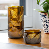 Rolf Glass Twice Around Citrus Garden Mocha 13oz Pitcher and 2" sipper glasses set of 3 is a great gift