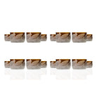 Rolf Glass Twice Around Citrus Garden Mocha 2in Mini Sipper set of 4 - 4pc gift boxes