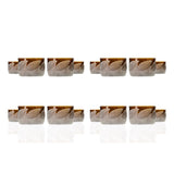 Rolf Glass Twice Around Citrus Garden Mocha 2in Mini Sipper set of 4 - 4pc gift boxes