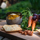 Rolf Glass Twice Around Citrus Garden Mocha 2in Mini Sipper serving up some fresh healthy dips