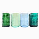 Rolf Glass Twice Around Mosaic Mixed Set of 4 