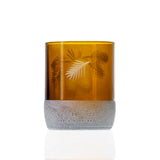 Rolf Glass Twice Around Woodland Pine 8oz Mocha Tumbler back engraved pine branch