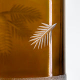 Rolf Glass Twice Around Woodland Pine 8oz Mocha Tumbler detailed engraving of pine branch