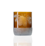 Rolf Glass Twice Around Woodland Pine 8oz Mocha Tumbler front view