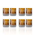 Rolf Glass Twice Around Woodland Pine 8oz Mocha Tumbler set of 2 glasses in a giftbox set of 4