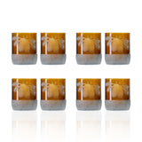 Rolf Glass Twice Around Woodland Pine 8oz Mocha Tumbler set of 2 glasses in a giftbox set of 4
