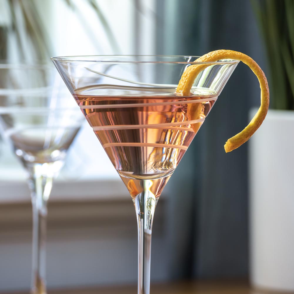 Twist 10oz Martini Cocktail Glass | Set of 2 | Rolf Glass