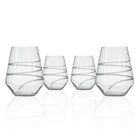 Rolf Glass Twist 18oz Stemless Wine Glass Set of 4