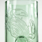 Rolf Glass Upcycled Cooper Crab 12oz Repurposed Bottle Tumbler