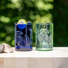 Rolf Glass Upcycled Cooper Crab 12oz Repurposed Bottle Tumbler