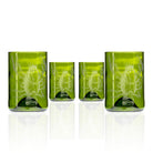 Upcycled Lola Lobster 12oz Dark Green Repurposed Tumbler Set of 4 by Rolf Glass