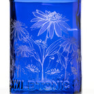 Rolf Glass Wildflowers 12oz Repurposed Blue Glass Tumbler
