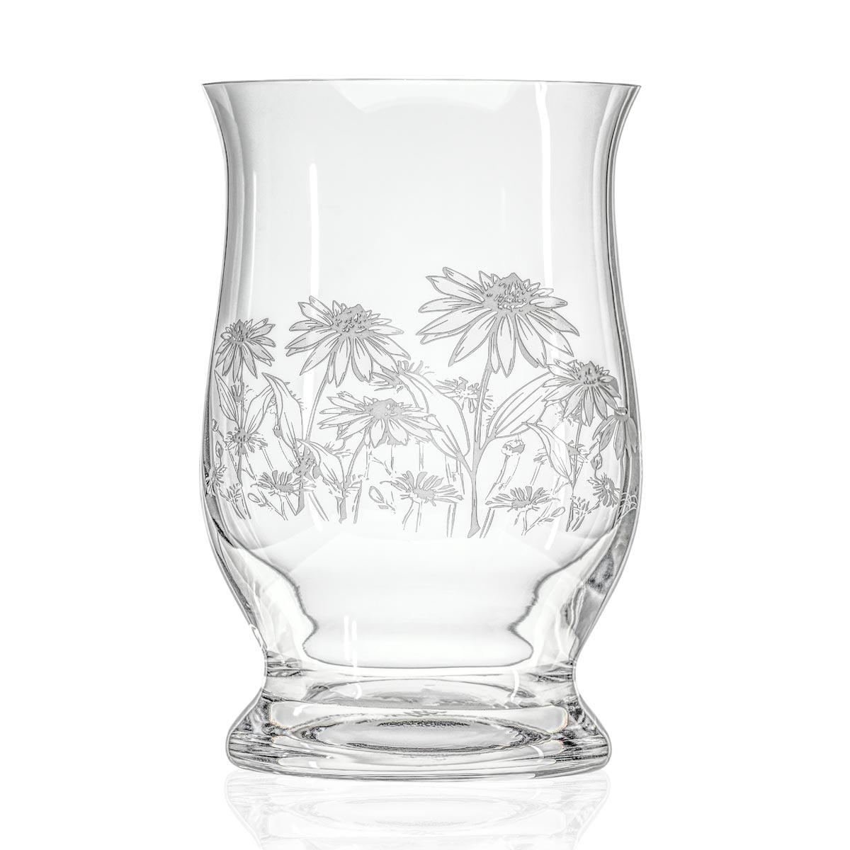 Rolf Glass Wildflowers Hurricane Candle Shade