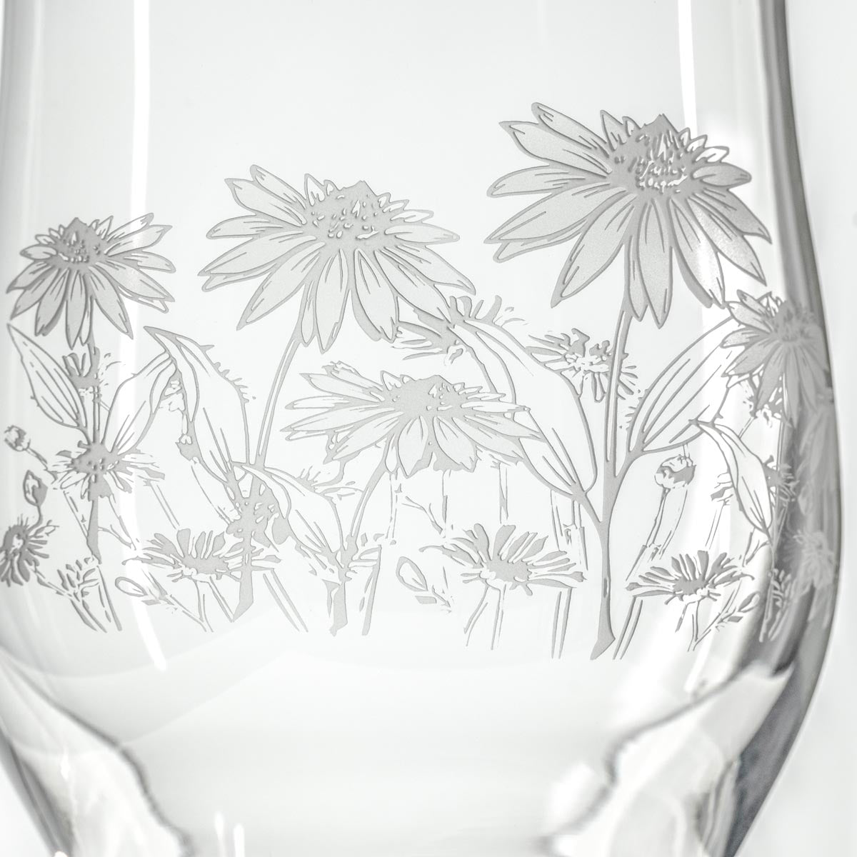 Rolf Glass Wildflowers Hurricane Candle Shade