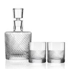 Rolf Glass Bourbon Street 25oz Decanter 10oz OTR Set of 3