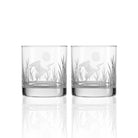 Rolf Glass Flying Heron 23oz Whiskey Decanter 3pc Set
