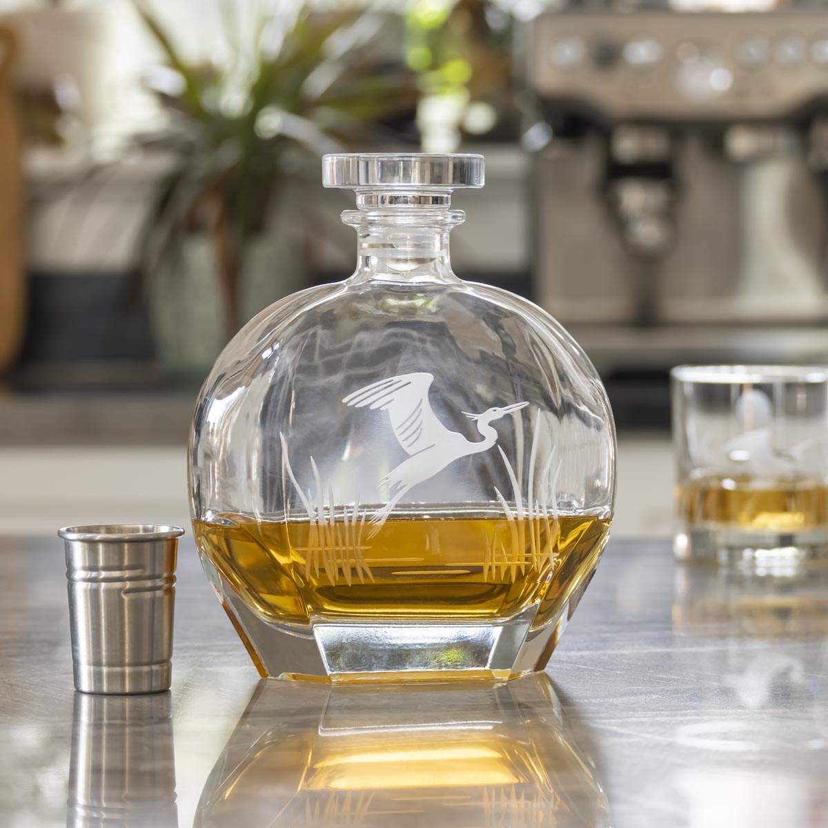 Rolf Glass Flying Heron 23oz Whiskey Decanter