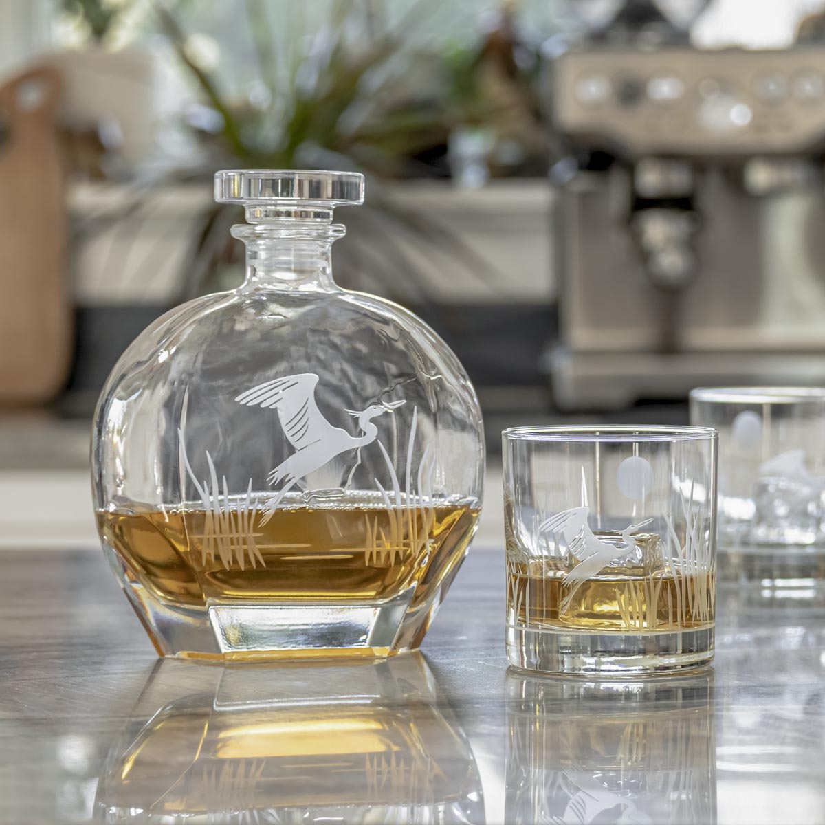 Rolf Glass Flying Heron 23oz Whiskey Decanter