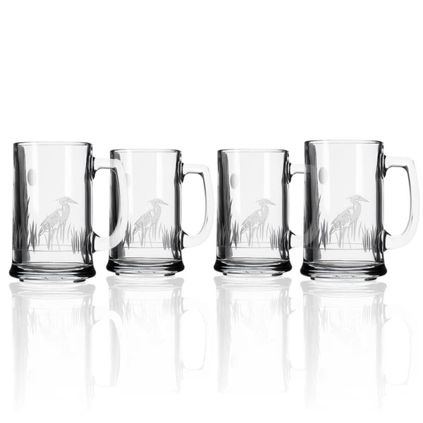 Rolf Glass Heron 16 oz. Beer Mug (Set of 4)