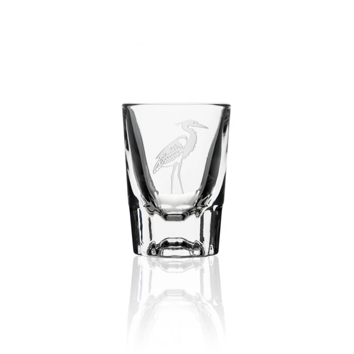Rolf Glass Heron 2oz Fluted Shot Glass
