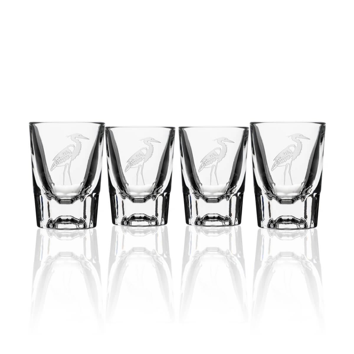 Heron Fluted 2oz Shot Glass | Set of 4