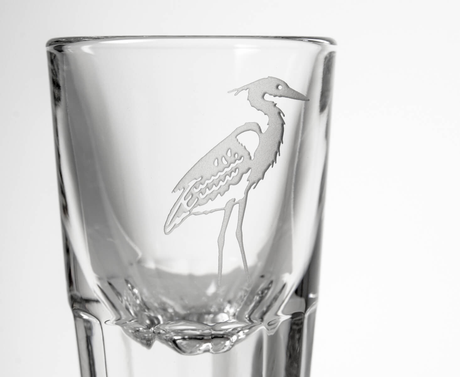Rolf Glass Heron 2oz Fluted Shot Glass