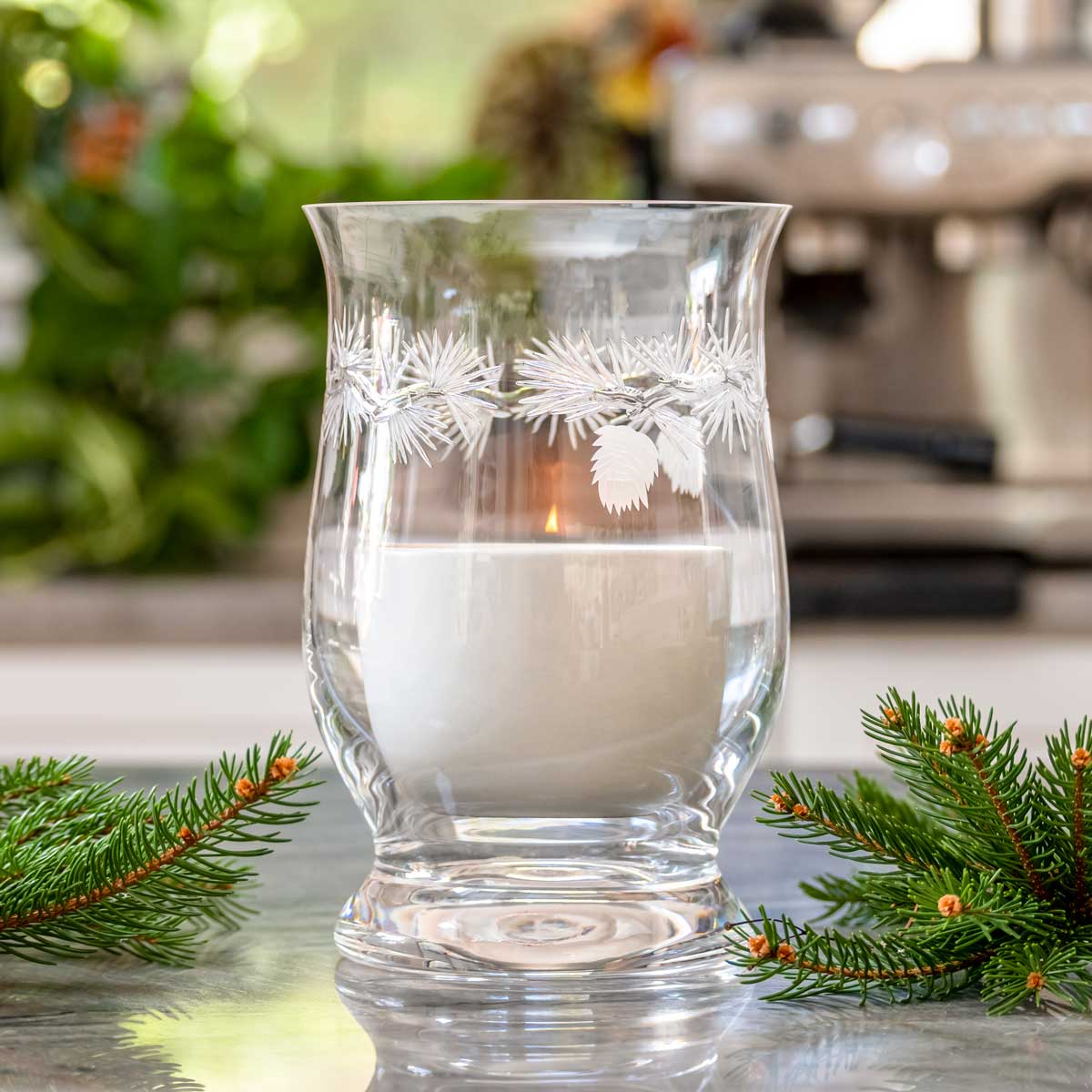 Rolf Glass Icy Pine Hurricane Shade