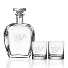 Rolf Glass John Wayne "JW" 23oz Whiskey Decanter 3pc Set
