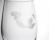 Rolf Glass Mermaid 17oz Stemless Wine Glass