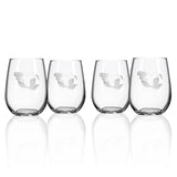 Rolf Glass Mermaid 17oz Stemless Wine Glass