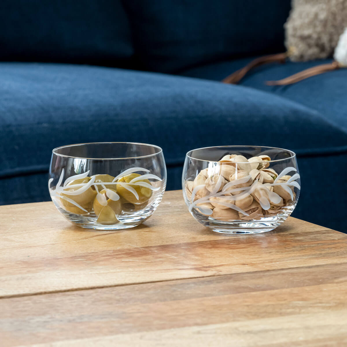 Rolf Glass Olive Mini Round Bowl