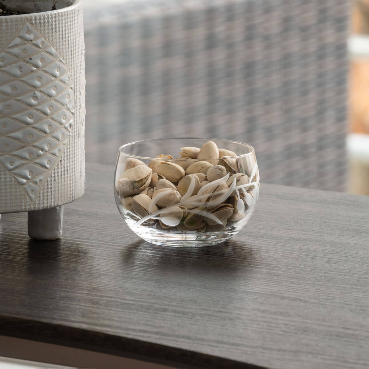 Rolf Glass Olive Mini Round Bowl