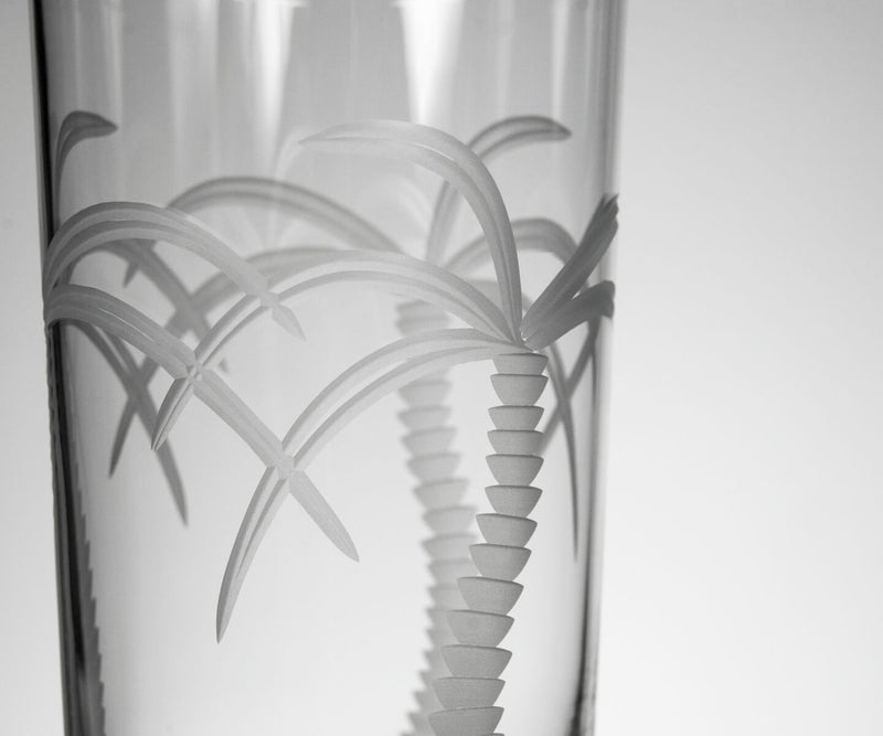 Rolf Glass Palm Tree 15oz Highball Cooler Glass