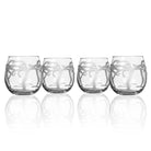 Rolf Glass Palm Tree 16.75oz Stemless Red Wine Glass