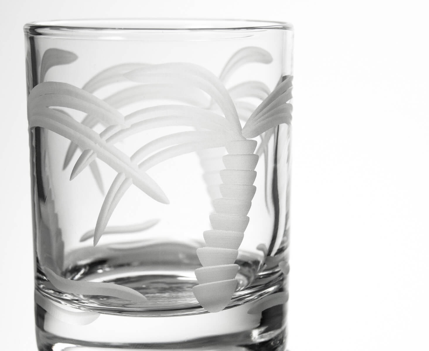 Rolf Glass Palm Tree 2.5" Candle Votive