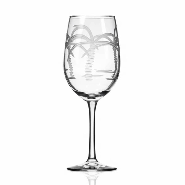 Rolf Glass Palm Tree 12oz White Wine Glass