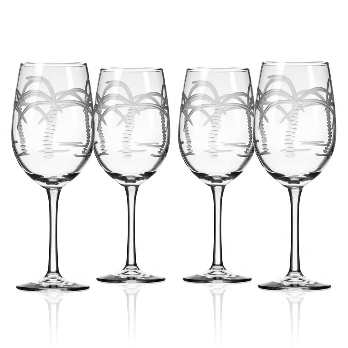 Rolf Glass Palm Tree 12oz White Wine Glass