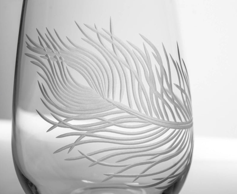 Rolf Glass Peacock 12oz White Wine Glass