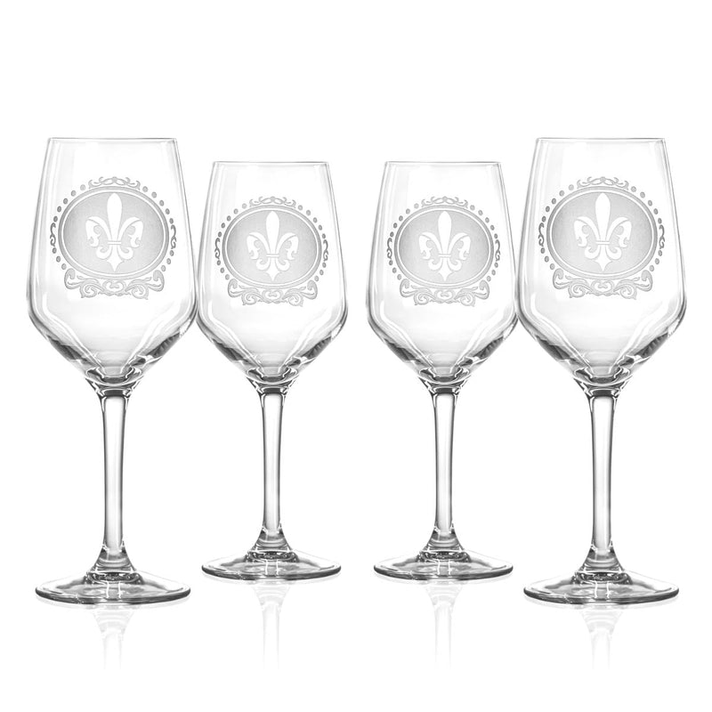 Rolf Glass Royal Fleur De Lis 10.75oz White Wine Glass
