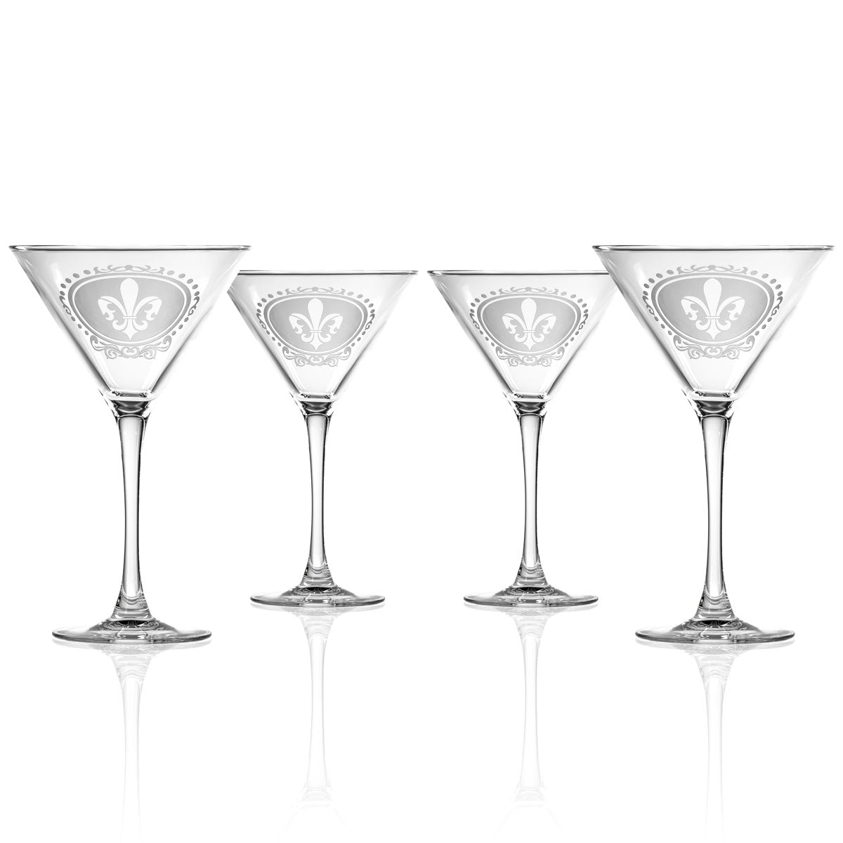 Rolf Glass Royal Fleur De Lis 10oz Martini Cocktail Glass