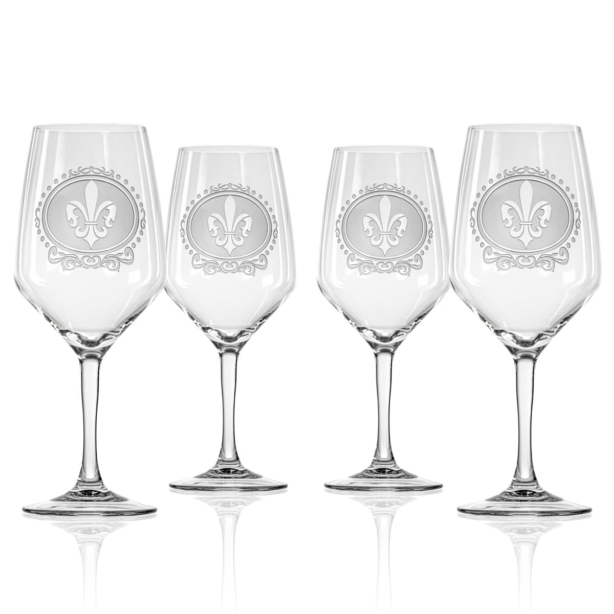 Royal Fleur De Lis 19.5oz All Purpose Wine | Set of 4