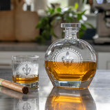 Rolf Glass Royal Fleur De Lis 23oz Whiskey Decanter