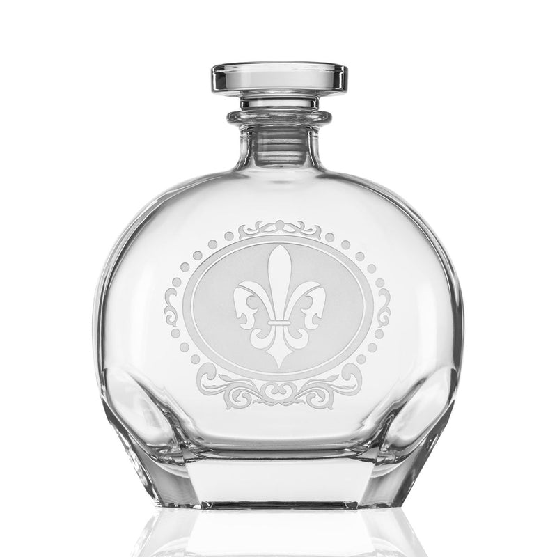 Rolf Glass Royal Fleur De Lis 23oz Whiskey Decanter