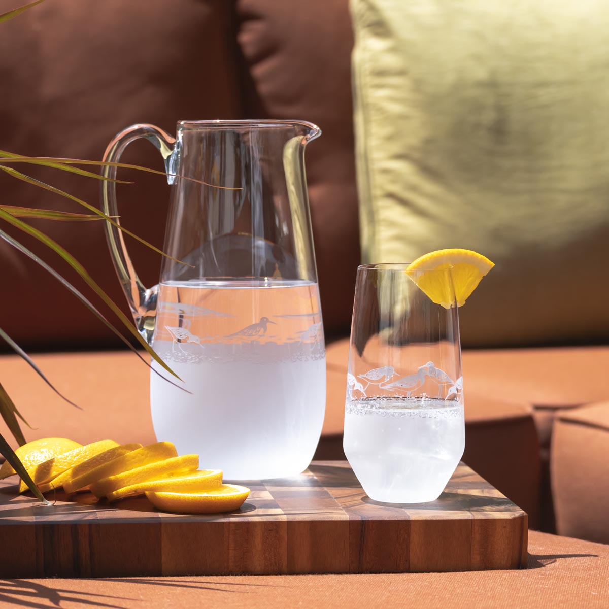 Rolf Glass Sandpiper 15.5oz Highball Cooler Glass 50oz Pitcher