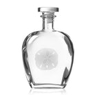 Rolf Glass Sand Dollar 23oz Whiskey Decanter 3pc Set